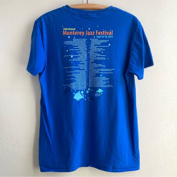 2016 Monterey Jazz Festival T-Shirt in Blue Glidan Size Large - Picture 4 of 4